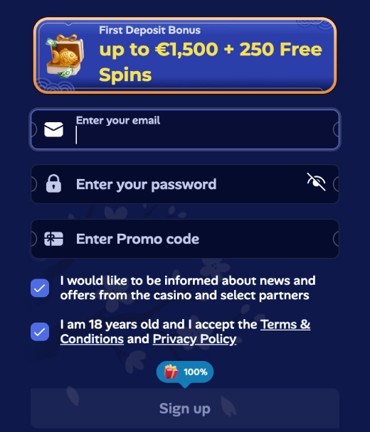 How to Sign Up at Maneki Spin Casino
